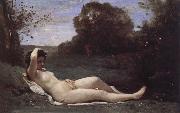 Corot Camille Nymph Reclined oil painting